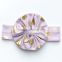Kapu art & craft firm wholesale baby girls top big bow cute orchid headband kids elastic gold polka dots hairband