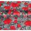 In Stock African Big Red Rose Embroidered Dress Fabric Wholesale
