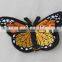 beautiful butterfly in yellow color 100% water soluble embroidery applique patch for shoes