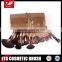 26pcs professional natural hair makeup brush set with golden cosmetic bag
