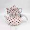 High quality full deccal flower printing turkish double tea pot kettle set enamel kettle