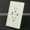 Usb plug wall socket American power strip with dual usb port