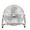Industrial standing floor fan metal blades