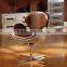 Aluminum Replica Living Room Leather Chair/Brown Leather Living Room Leisure Chair