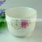 Chaozhou Supplier stocked Wholesale 6.69 inch White Ceram bowls with flower decal household bowls