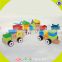 wholesale top sale multifunction pulling train toy stylish wooden pull train toys W05C008
