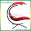 Orange Hanging Chaise Lounge Chair Arc Stand Air Porch Swing