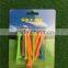 Custom Logo Colorful Plastic Golf Tee with Packaging