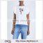 Round Ribbed Neck Short Layered Ruffles Sleeves Cotton Jersey Tops (DQE0146T)