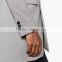 Blank designer knitted long coats lapel button closing side pocket with black buttons coat