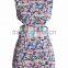 Manufacturer Women Short Square Cut Out Back New Pattern Rompers With Invisible Zipper