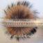 Fashion 15cm Fluffy Raccoon Fur Ball Keychain Real Fox Fur Keychain Fur Pompom Key Chain Pompon Keyring Charm Women Bag Pendant