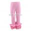 Wholesale girls boutique ruffle icing leggings pants girls kids baby toddler spring wear Valentine icing pants