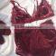 Runwaylover 5385 hot sale ladie sexy velvet bra and high waist sexy panty set