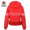 PQ174 hoodie red Short with Faux Fur Hem lady padded jacket for winter