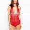 Plunge V-neck Open Back Bodysuit Women Lace Bodysuit Wholesale