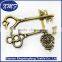 Key Shape Metal Necklace Pendant,Metal Key Pendant
