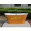 Double slipper cast iron bathtub with skirt