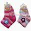 anti-slip striped Knitted warm cute floor socks with flower