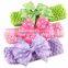 Photo 15 color hair bow with Baby Knit Chiffon Baby Hair Flower Headband and children