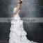 A-Line Straight Neck Strapless Ruffle Wedding Dress Bridal gown AS28702