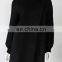 Luxury Black Long Sleeve Cashmere Coat for women