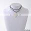 Fashion Leather choker with gold charms
