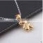Stainless Steel Pendant Necklace Golden Bear Girl Stainless Steel Jewelry Titanium Steel Bear Chain