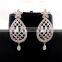Traditional Bollywood Style Earring - CZ Earring - Party Wear CZ Earring - American Diamond CZ Earring - Fashion Wear CZ Earring