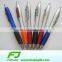 Rubber grip plastic ball pen with metal clip