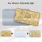 WR 100 Canadian Dollar Quality 24k Gold Plated Bar Metal Crafts with Plastic Case for Home Collection