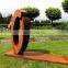 Rusty corten / weathering steel kinetic aculpture and statues outdoor