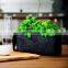 home decoration hanging felt flowerpot with rope and wood handle