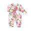 Black Dots Sunflower Long Sleeves Romper Newborn Girl Clothes Jumpsuit One Piece