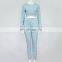 Women Causal clothing Custom Logo 2 two pieces Oversize Crop Sweatshirt and Jogger Sets for Ladies