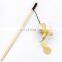 HQP-DMB05 HongQiang Sisal Mouse Cat Wand Sticks Teaser with Bells Interactive Cat Toy