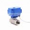 5v 3.6v 12v 9-24v 110v 220v DN15 DN20 CWX-15N 2 way brass ss304 mini electric motorized water ball valve for water irrigation
