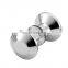 Stainless Steel Round Glass Door Handle Interior Lever Nickel