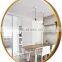 China mirror factory gold metal framed wall hanging decorative mirror