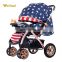 aluminum frame good quality vogue baby stroller with transparent wheels