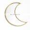 home decoration brass metal frame glass moon mirror wall hanging