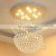 High quality modern style indoor living room blue crystal ceiling pendant lighting