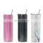 customized glitter stainless steel travel vacuum insulated blank sublimation tumbler with lid and straw