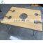 Outdoor Wine Bamboo Picnic Table Folding Portable Bamboo Wine Glasses Bottle Snack and Cheese Holder Tray for Concerts at Park