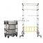 3m telescopic height aluminium tower scaffoldings ladder construction  movable with wheels