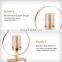 Wholesale Golden Candlestick Gold Glass Circle Candle Stick Stand Holder