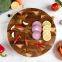 Amazon Hot Sale Custom Kitchen Round Acacia Wood Cutting Board Food Meat Vegetable Charcuterie Wooden End Grain Chopping Blocks