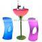 restaurant lighting lounge plastic furniture led lighted bar table and chair sofa sets for event