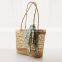 Cheap Rustic Tote Bag For Lady Seagrass Handbag, Natural Beach Bag, Round Straw Summer basket Vietnam Supplier