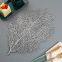 Stocked Coral Anti-slip PVC Leaf Shaped Gold Placemat For Decoration